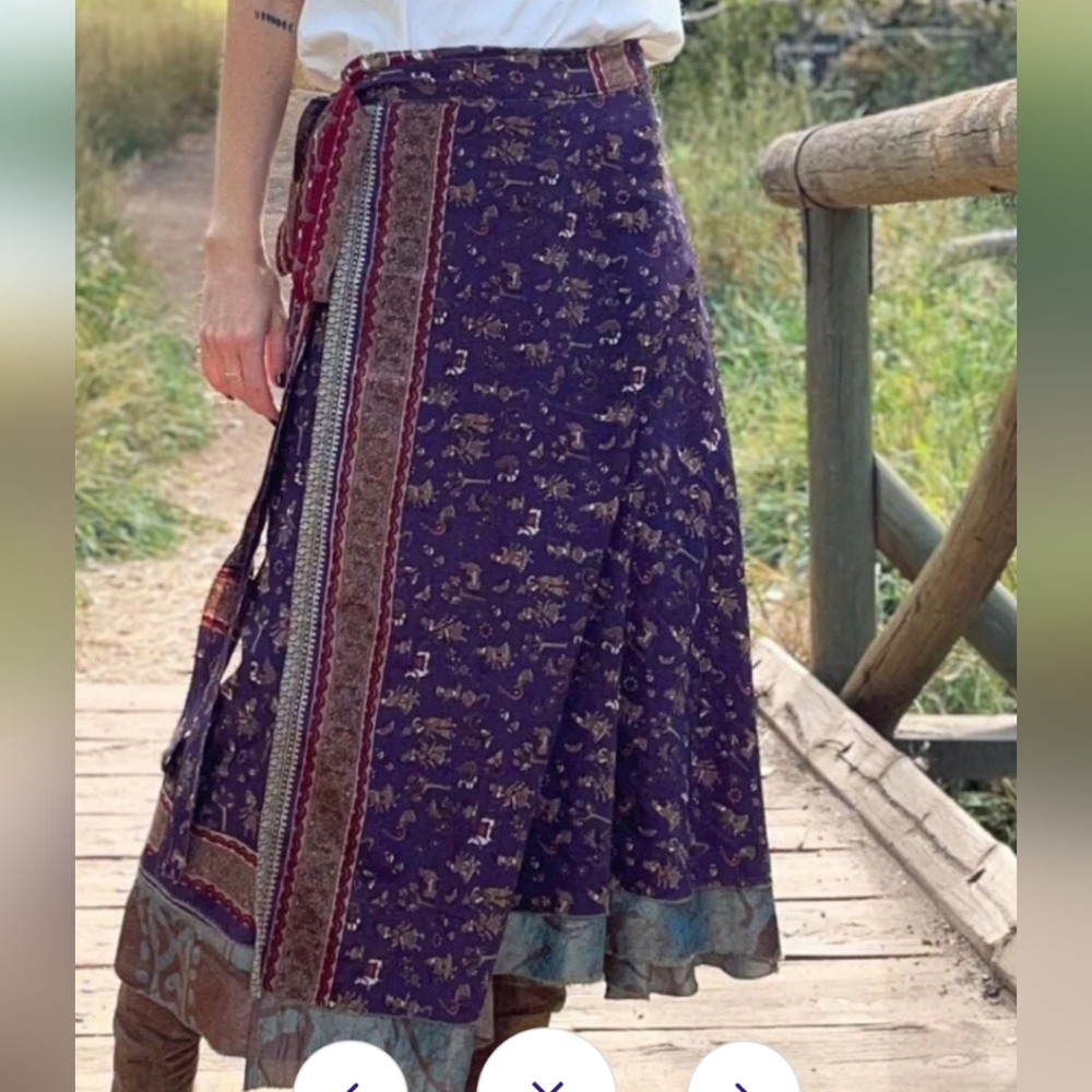 4 Sari Wrap Skirts - Darn Good Yarn